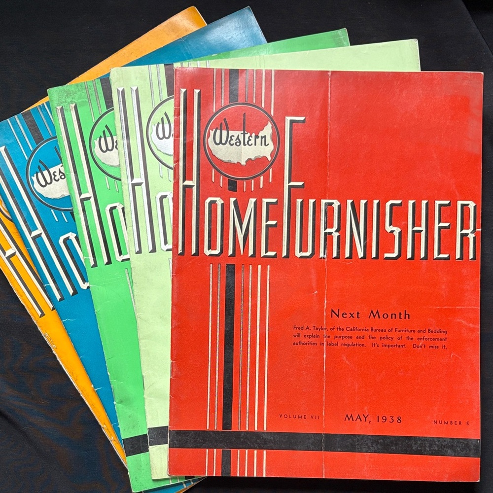 5 Vintage Western Home Furnisher Magazines